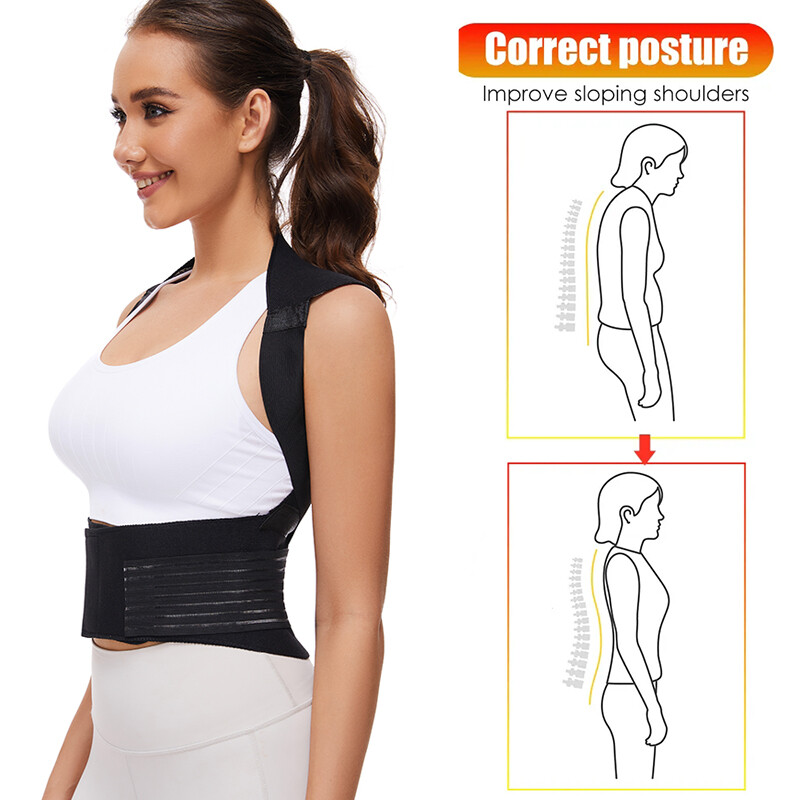Magnetic Self Heating Belt Back Support Waist Brace Therapy Posture Corrector