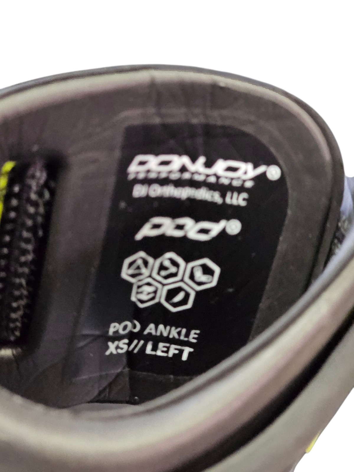 DonJoy Performance POD Ankle Brace Extra Small Left Black