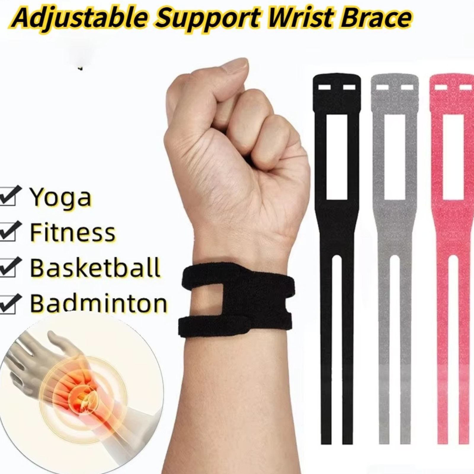 Wrist Widget TFCC Wrist Brace Ulnar Wrist Support Wrap Adjustable Band