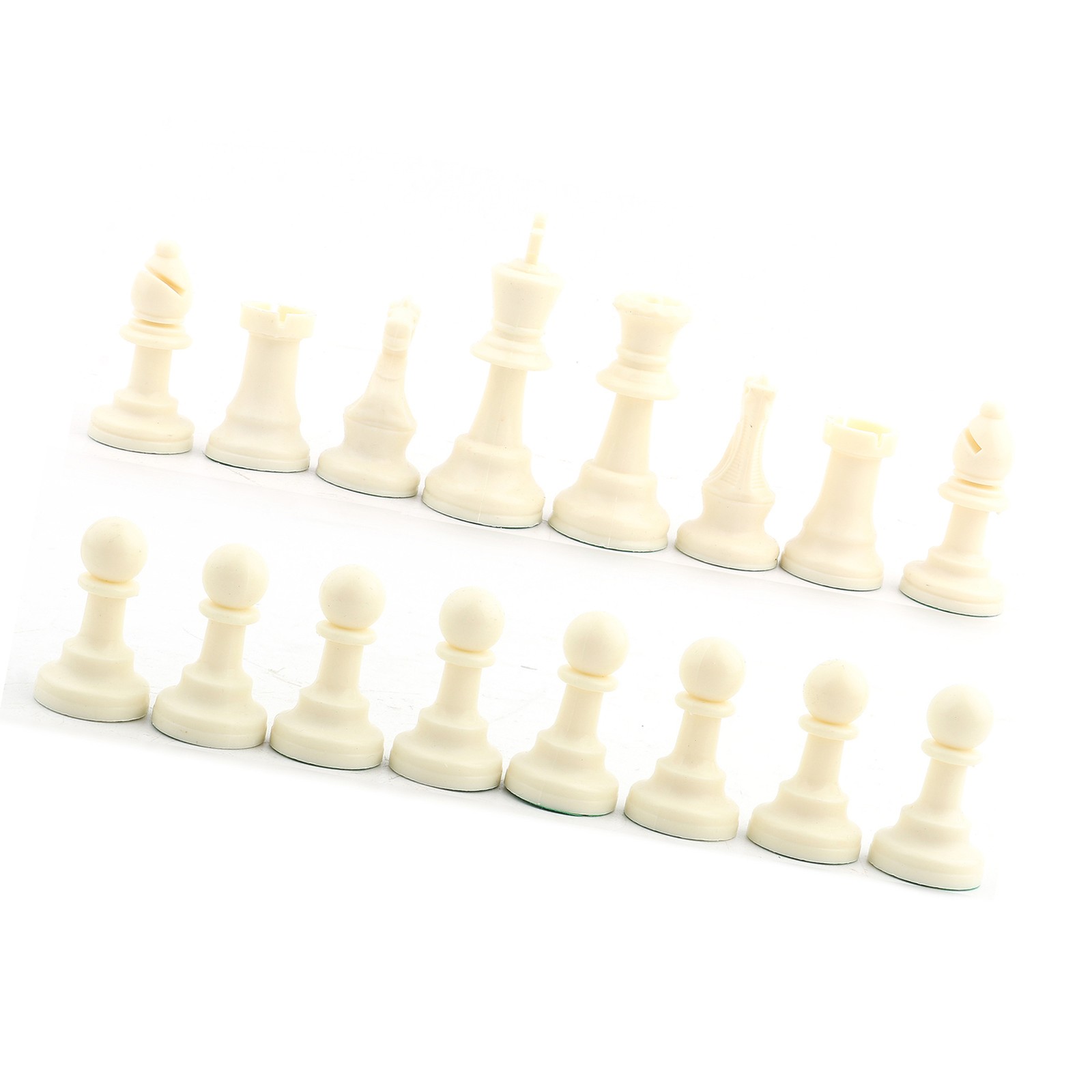 Plastic Chessmen Set International Chess Game Complete Chessmen Set Black&&White