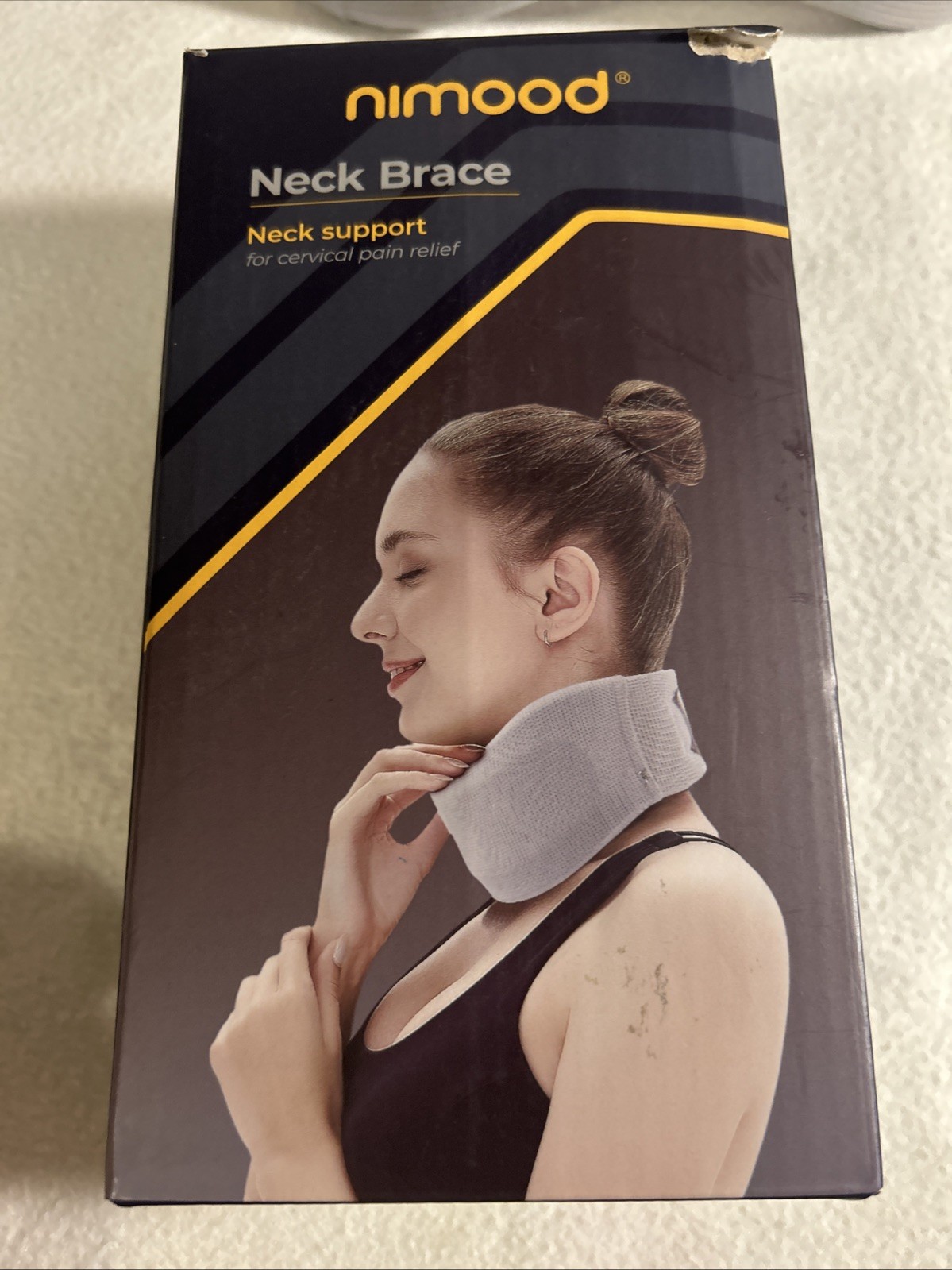Nimood Neck Brace Size M-XL Gray Neck Support for Cervical Pain Relief NWB