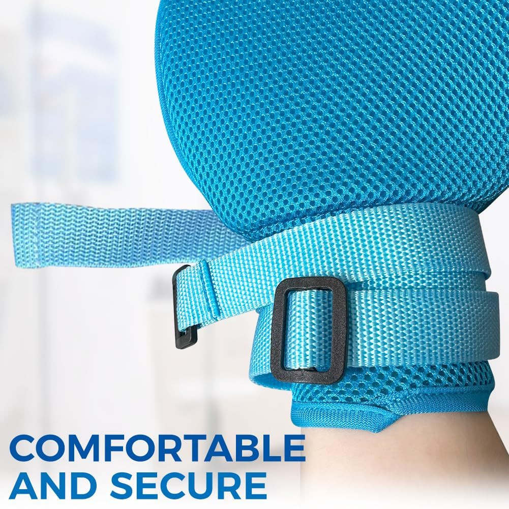 Dementia Gloves for Elderly 2 Pcs, Hand Control Mitts, Medical Restraint Mitts f