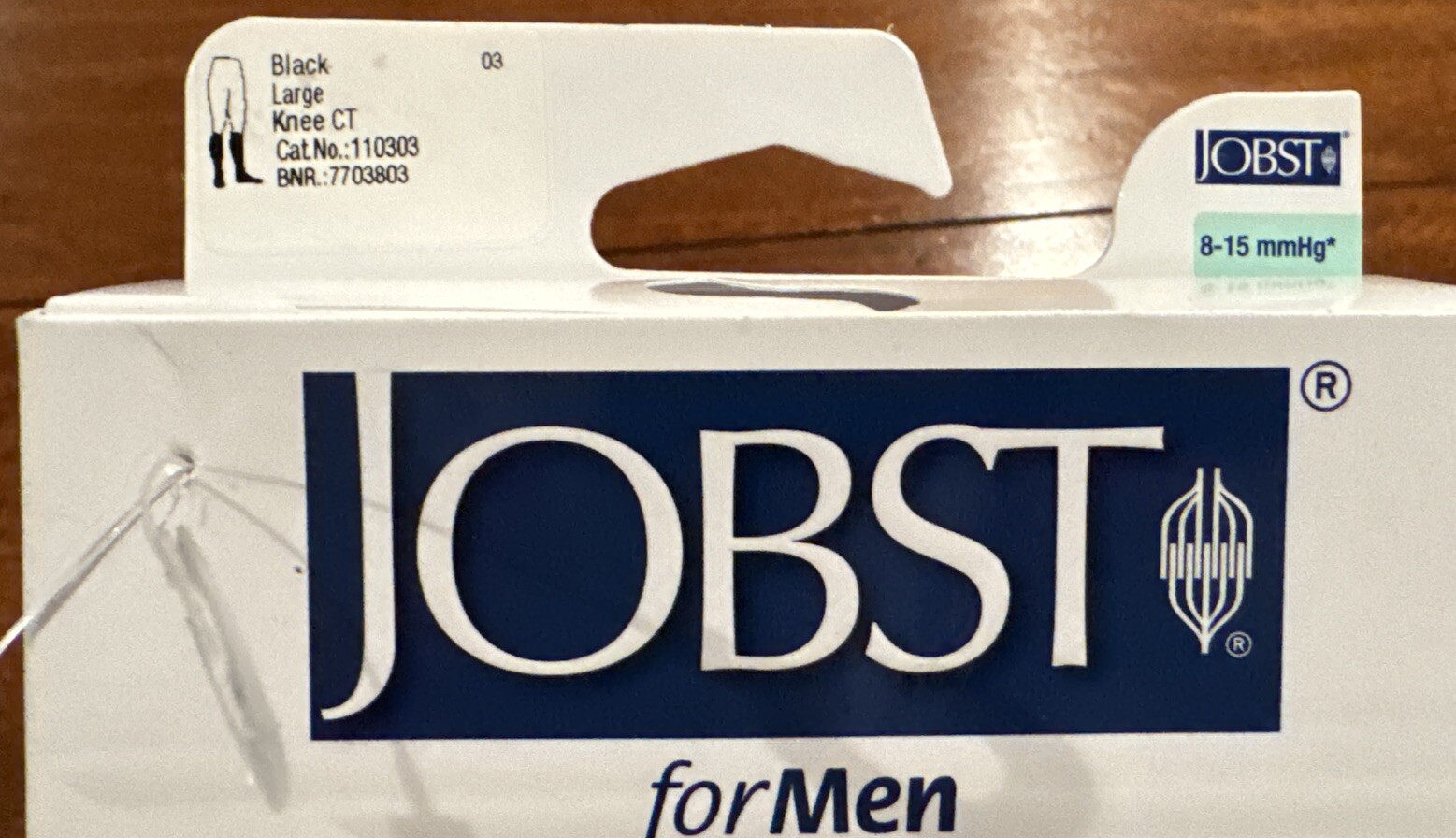 NEW Jobst Men’s Support Compression Knee High Socks 8-15 mmHg Black Large Mint!!