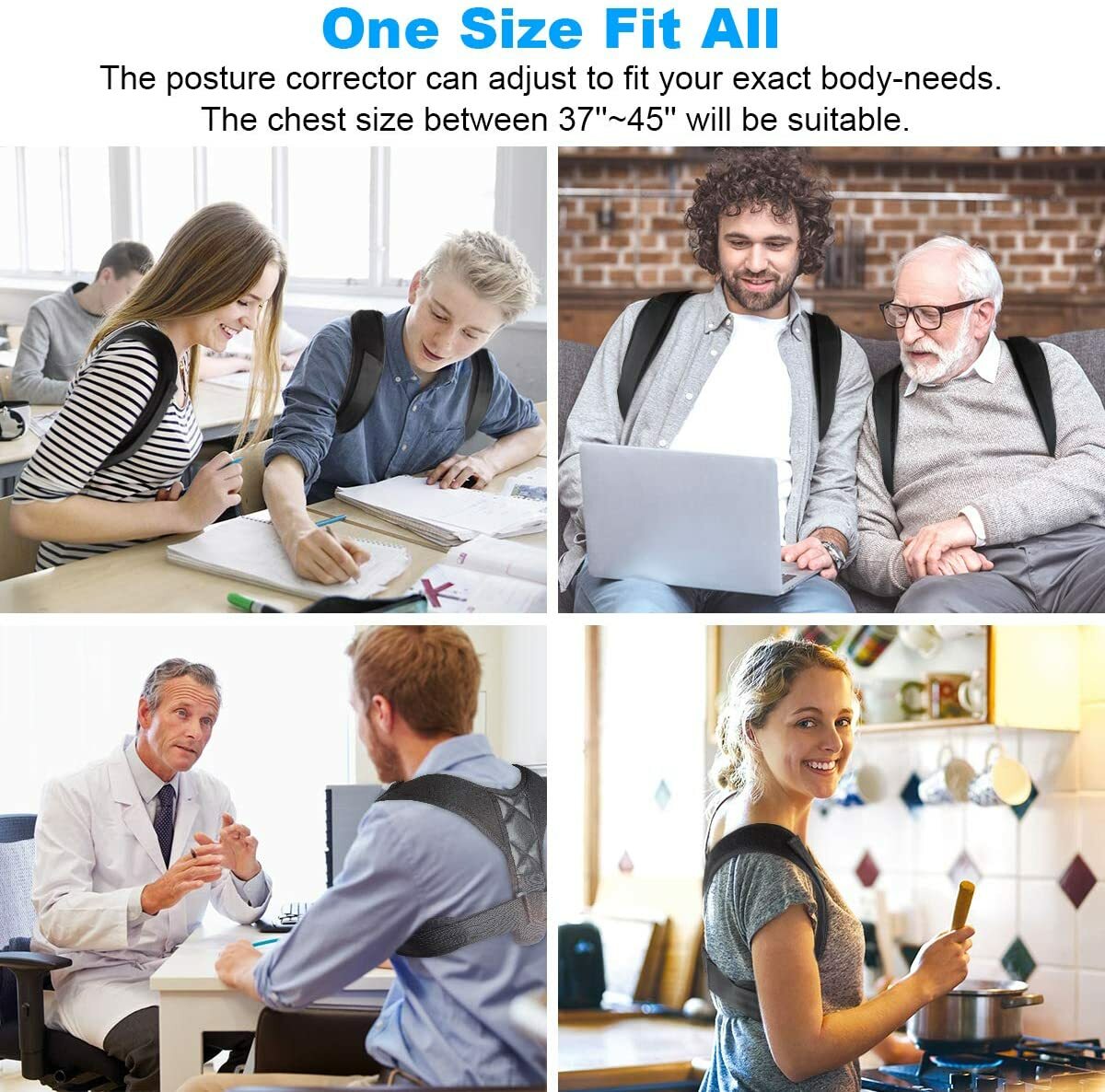 Posture Corrector For Women/Men Upper Back & Shoulder Support Brace USA SELLER