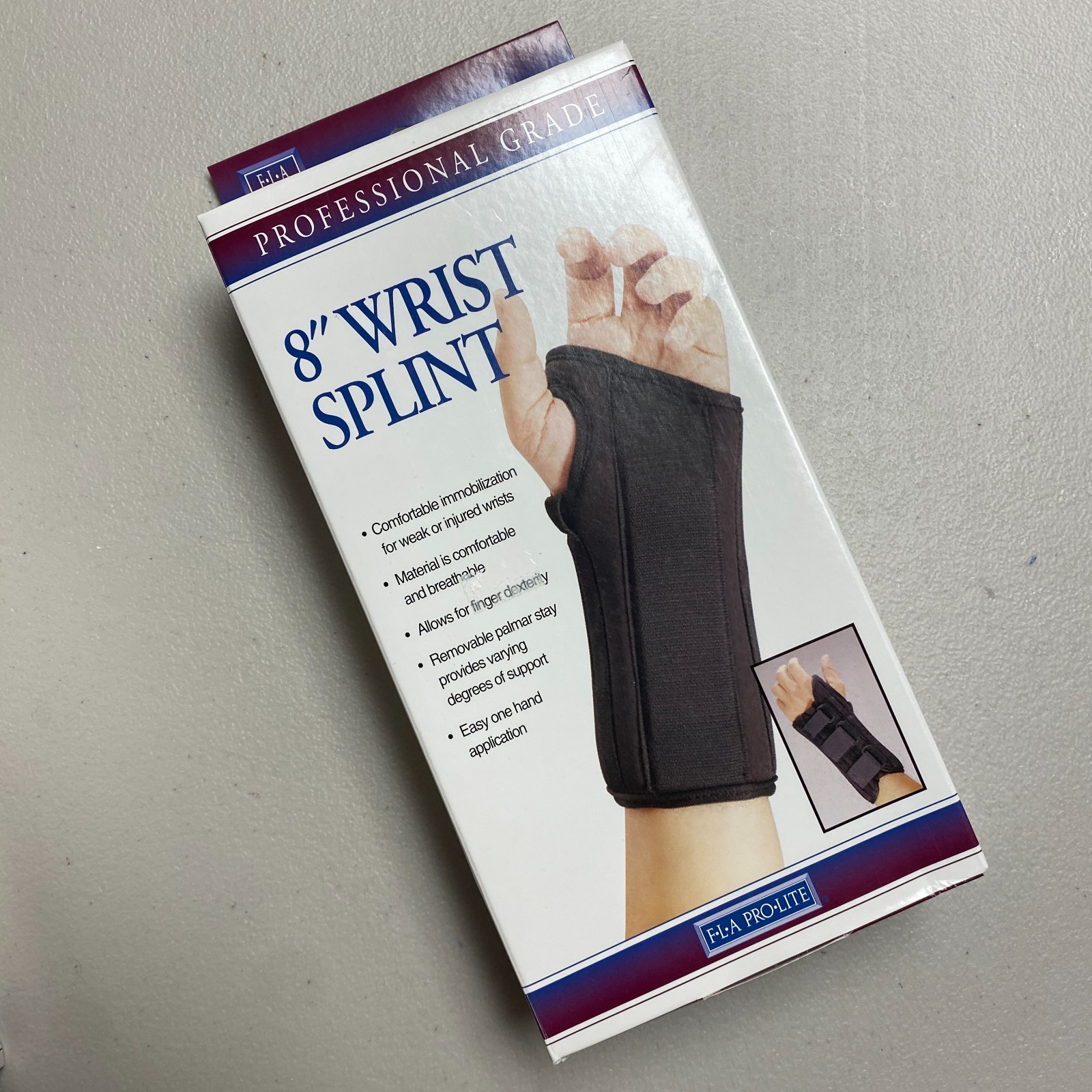 New Fla Pro Lite 8″ Wrist Splint Professional Grade Compression Large Right