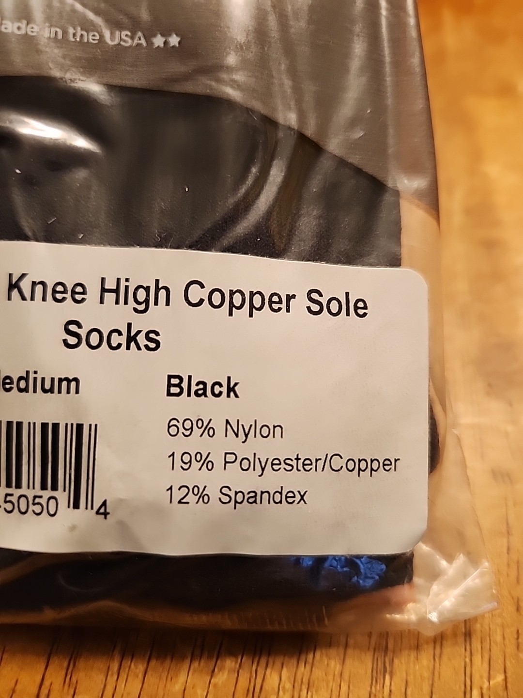 Ames Walker Graduated Compression Womens Socks 20-30 mmHg Medium Black Knee Hi
