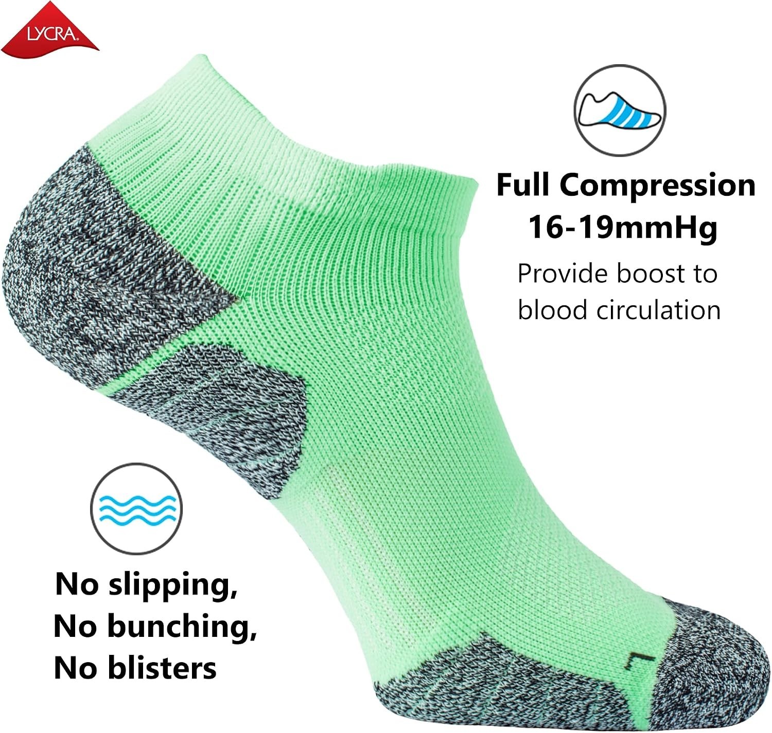 Light-Green Geometric Ankle Socks Multipack – Comfort & Performance Combined