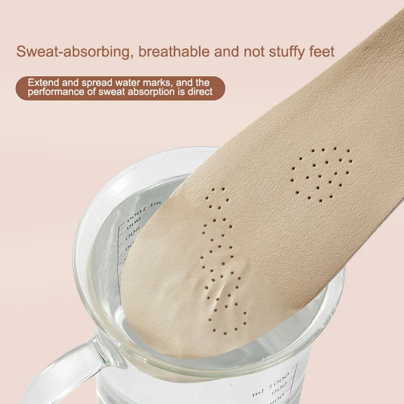 Leather Latex Sports Insole Cowhide Insoles for Shoes Arch Support Shoe Pads Sho