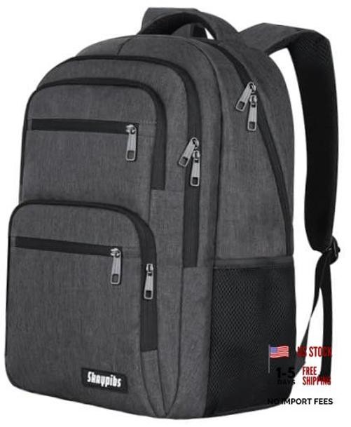Skaypibs Backpck for Men Women School Backpack for Boys 15.6 Inch A2-black