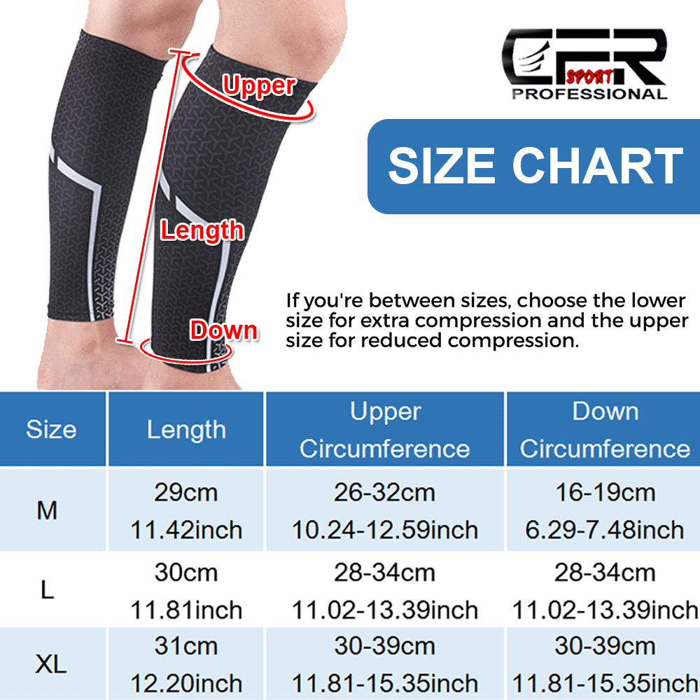 Compression Sleeve Leg Calf Brace Support Socks Sport Gym Pain Relief Men Womens
