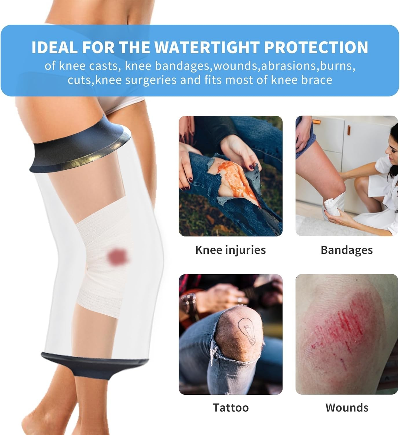Custom Fit Knee Cast Protector – Soft and Hygienic for Easy Post-Operative Use