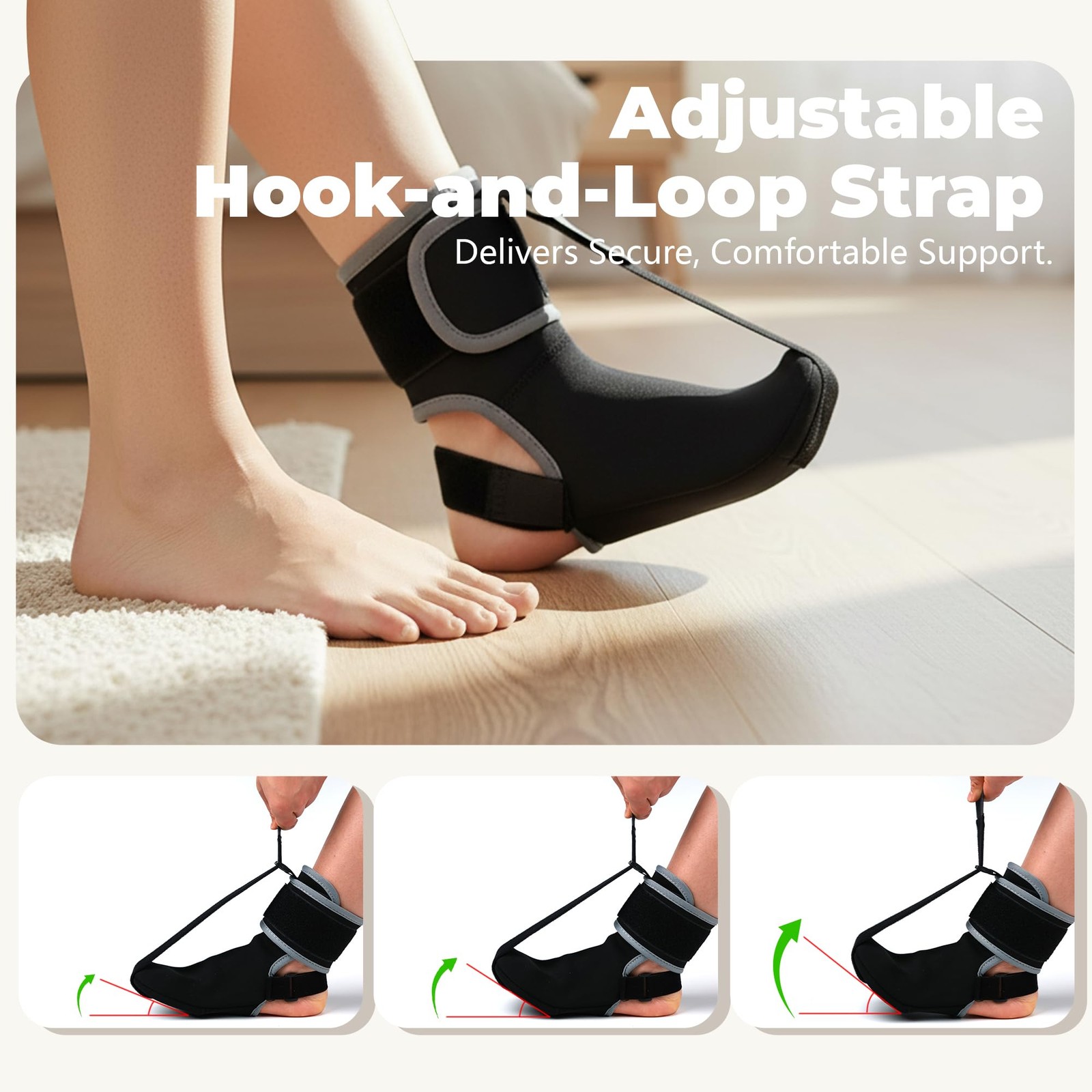 Plantar Fasciitis Night Splint Sock – Adjustable Planter Facetious Relief Brace