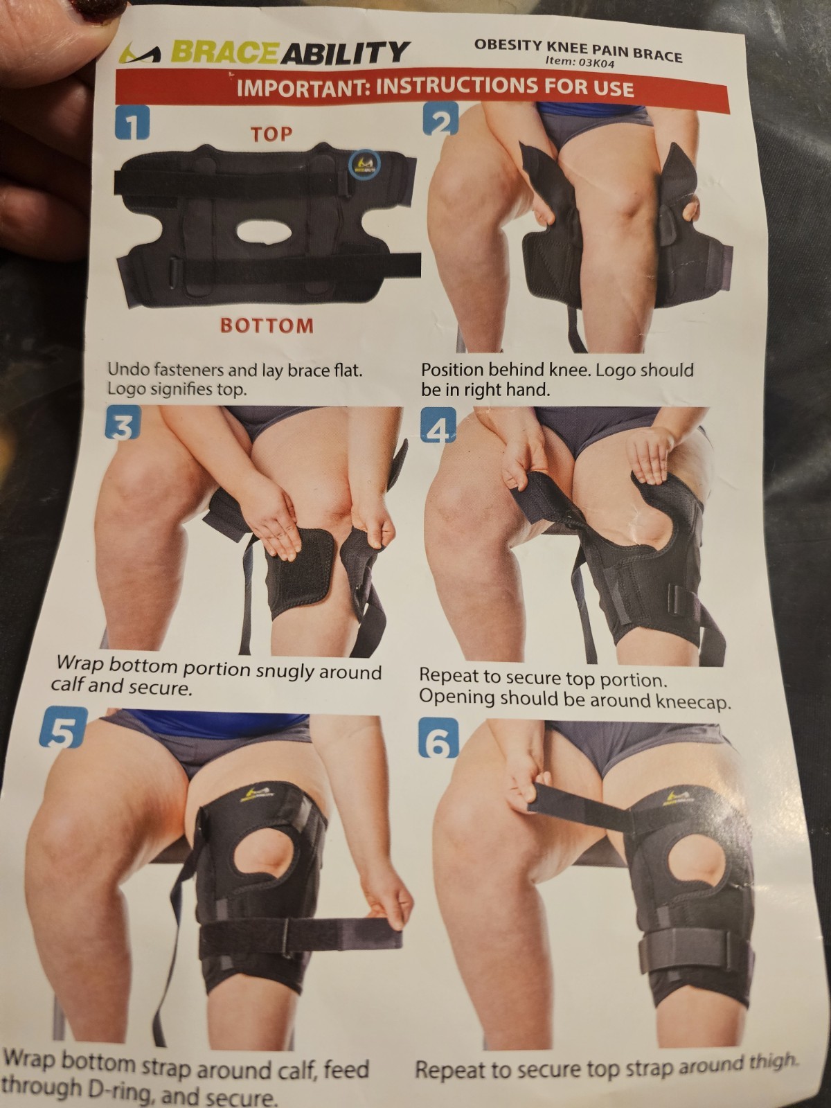 Braceability Obesity Knee Pain Brace Size 6XL