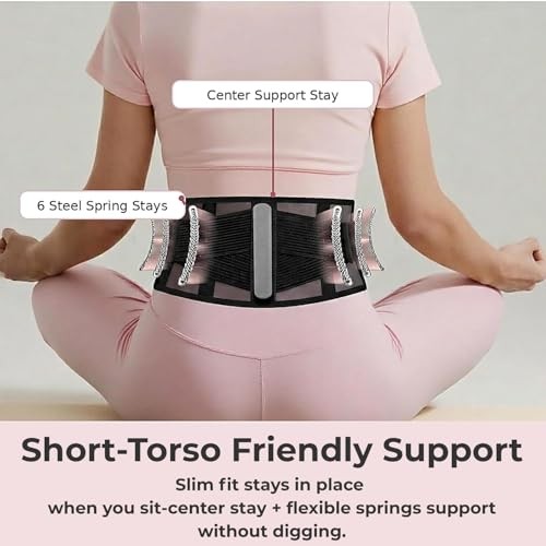 Ultra Breathable & Thin Back Brace for Lower Back Pain – S/M(Waist: 33.5″-42″)