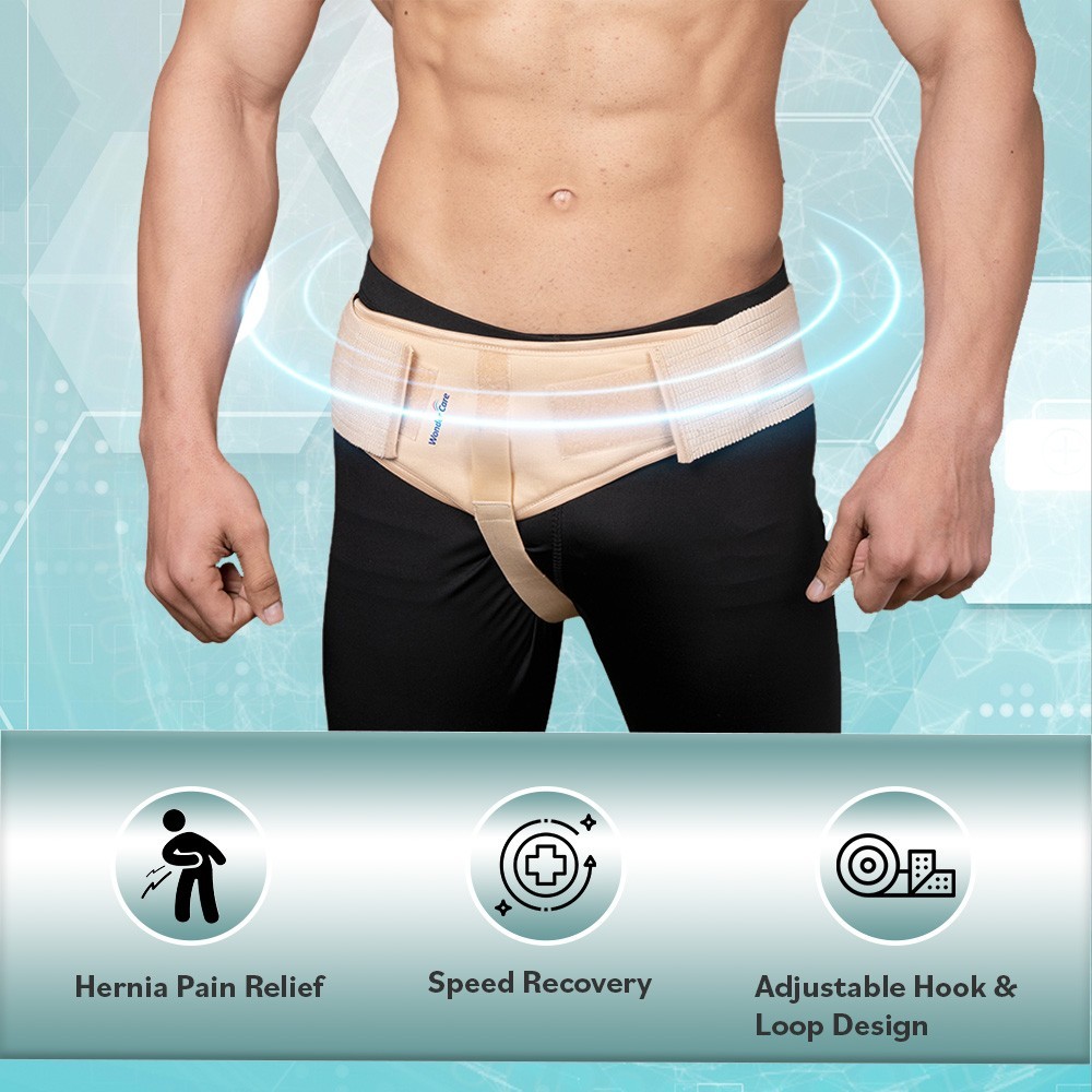 Groin Hernia Support for Men 1 Removable Compression Pad Single adjustable strap