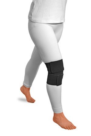 Ready Wrap Knee Compression Wrap, ReadyWrap (Medium, Black)