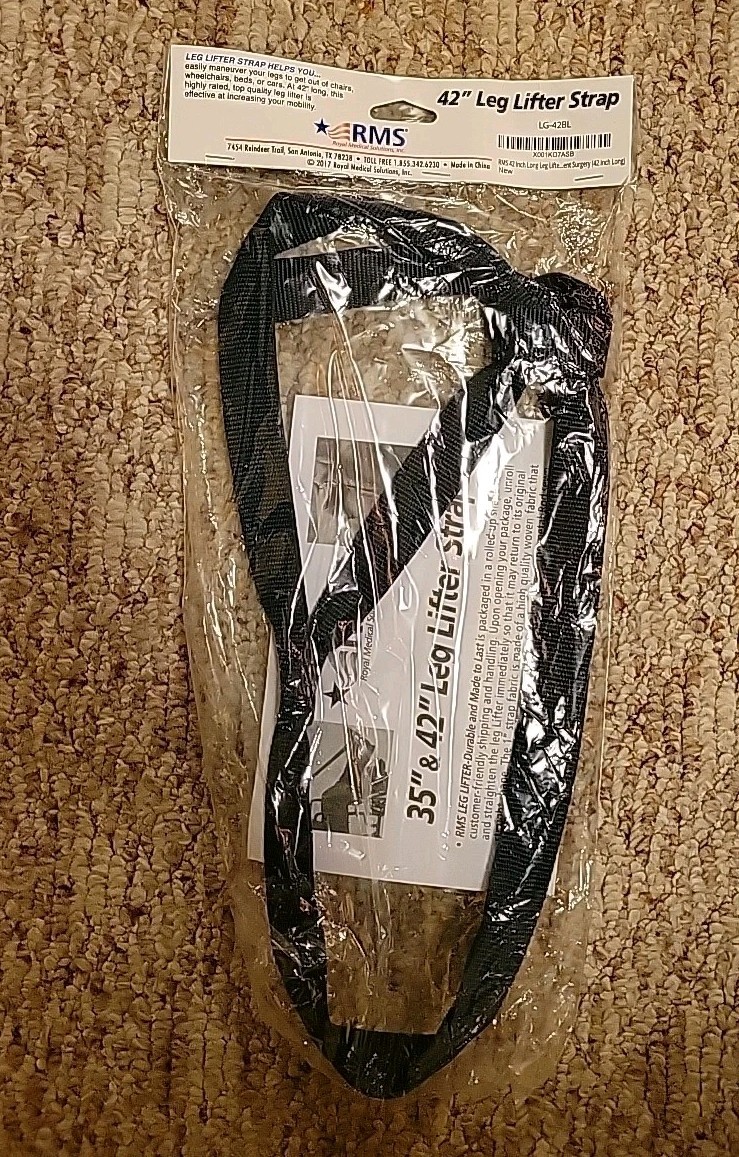 RMS 42″ Black Adjustable Leg Lifter Straps Royal Medical Solutions