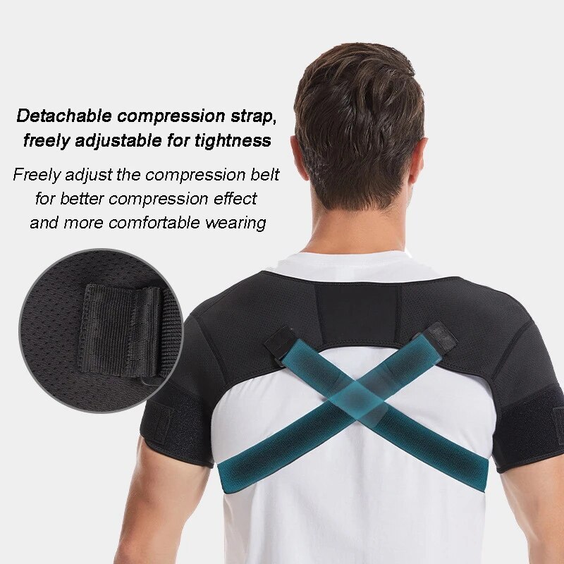 Adjustable Double Shoulder Support Back Posture Corrector Wrap for Pain Relief