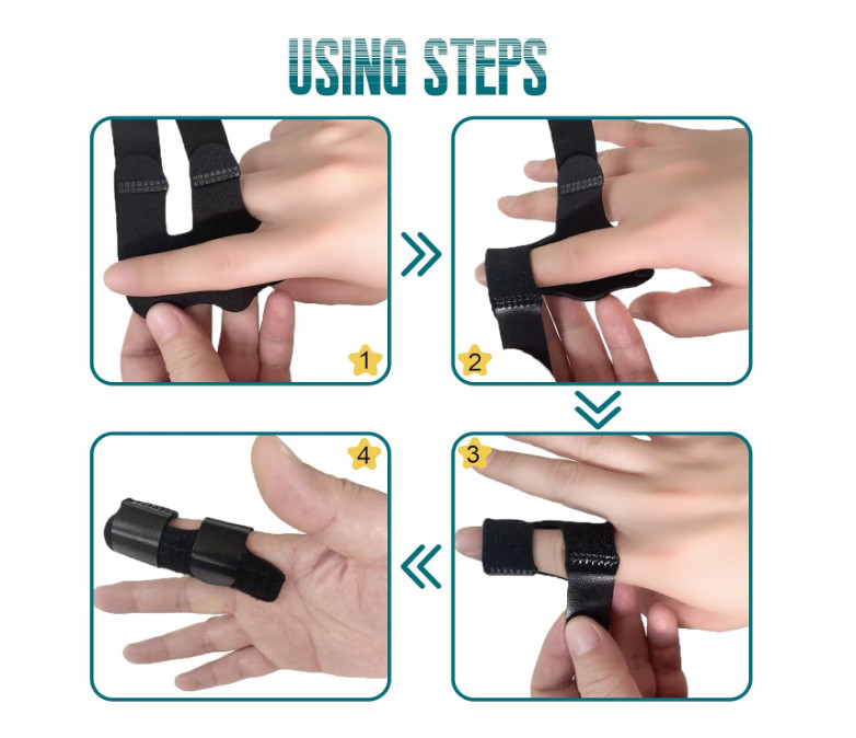 Finger Splint 2Pcs, Trigger Finger Splint Brace for Middle, Index, Ring Fingers