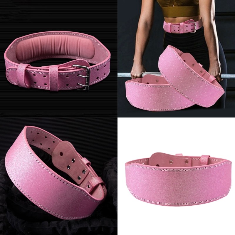 Weightlifting Belt Leather Powerlifting Belt Comfortable Sport Waist Support
