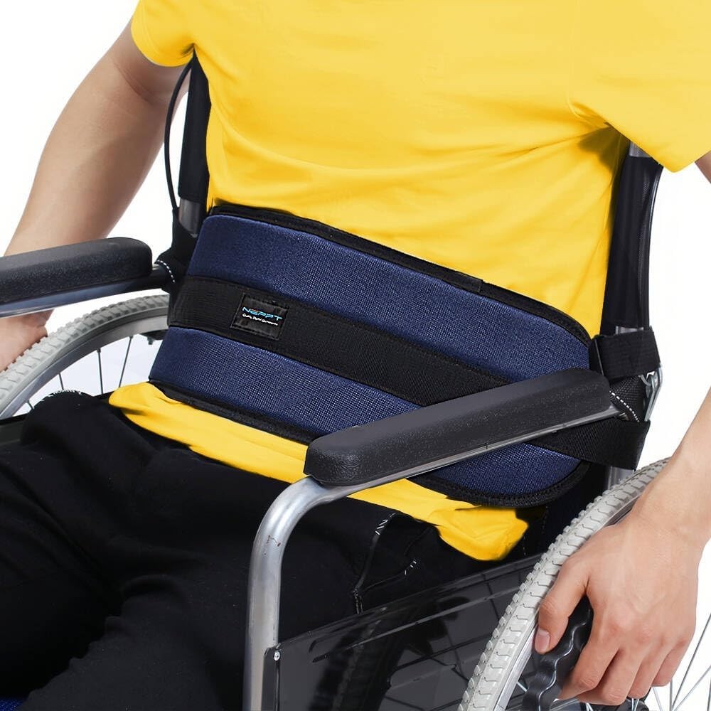 Durable Wheelchair Safety Harness – Adjustable Belt for Elderly Fall Prevention