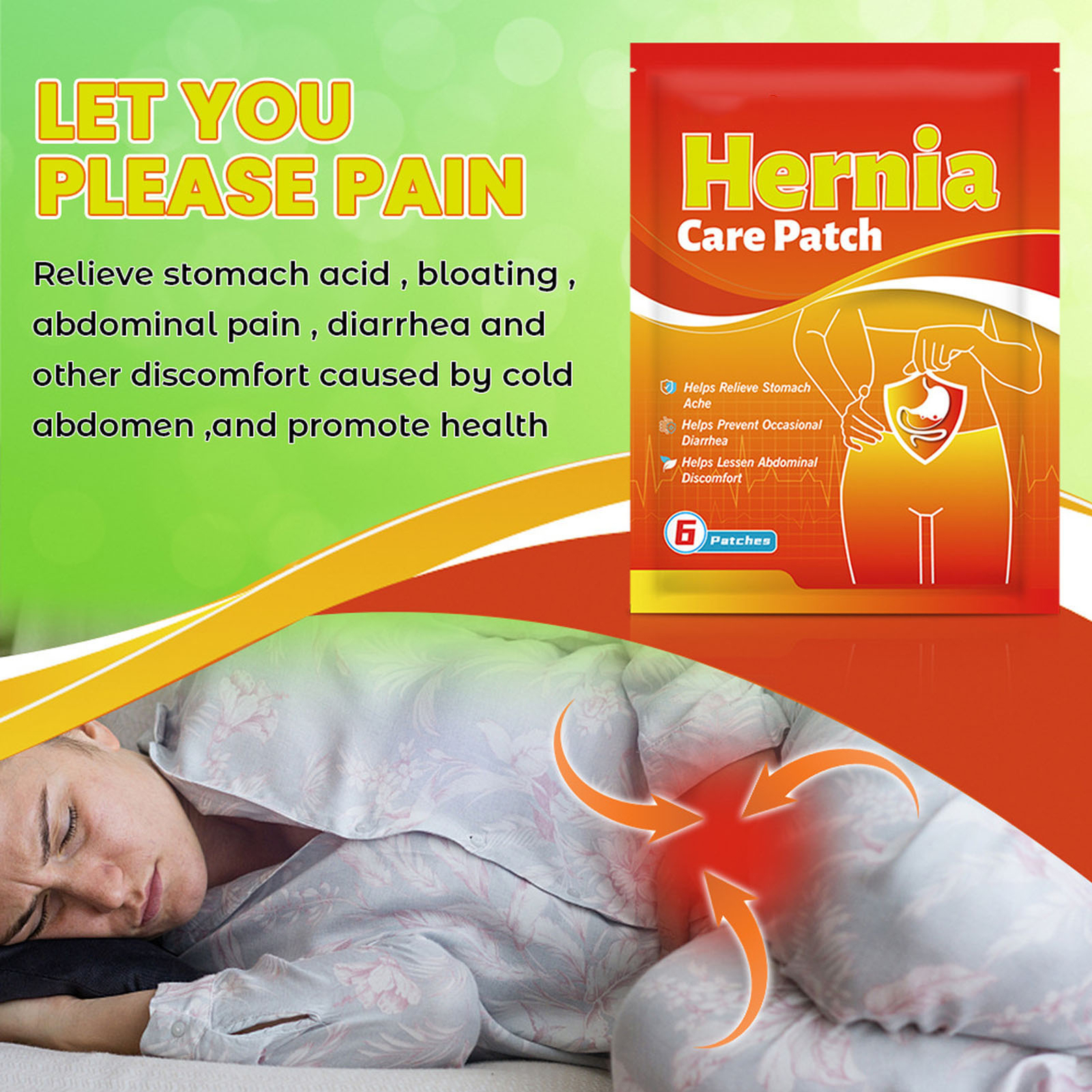 Abdominal Hernia Care Patch 30pcs Abdominal Hernia Care Patch Portable Safe