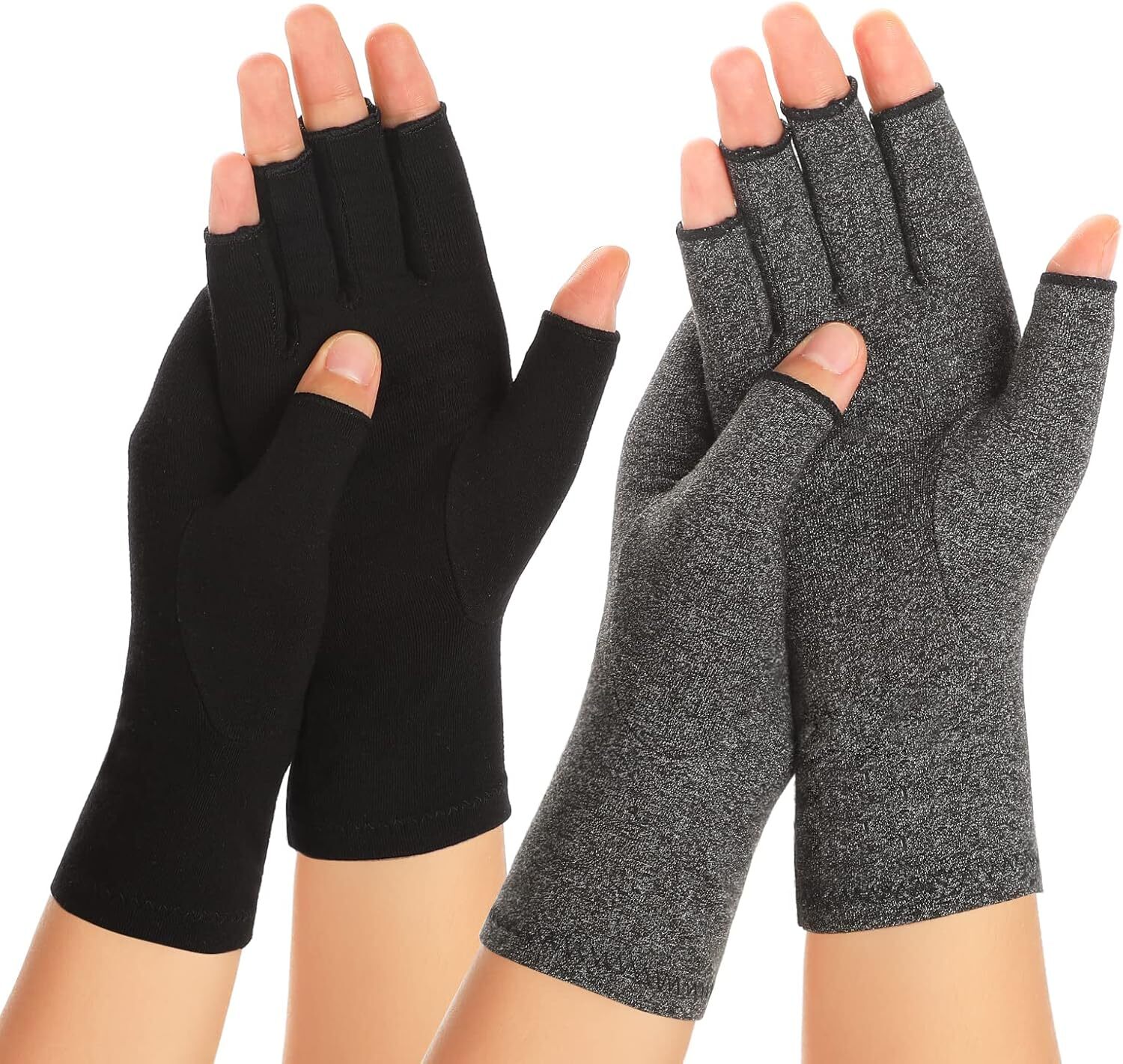 2 Pair Compression Arthritis Gloves Carpal Tunnel Hand Support Brace Pain Relief