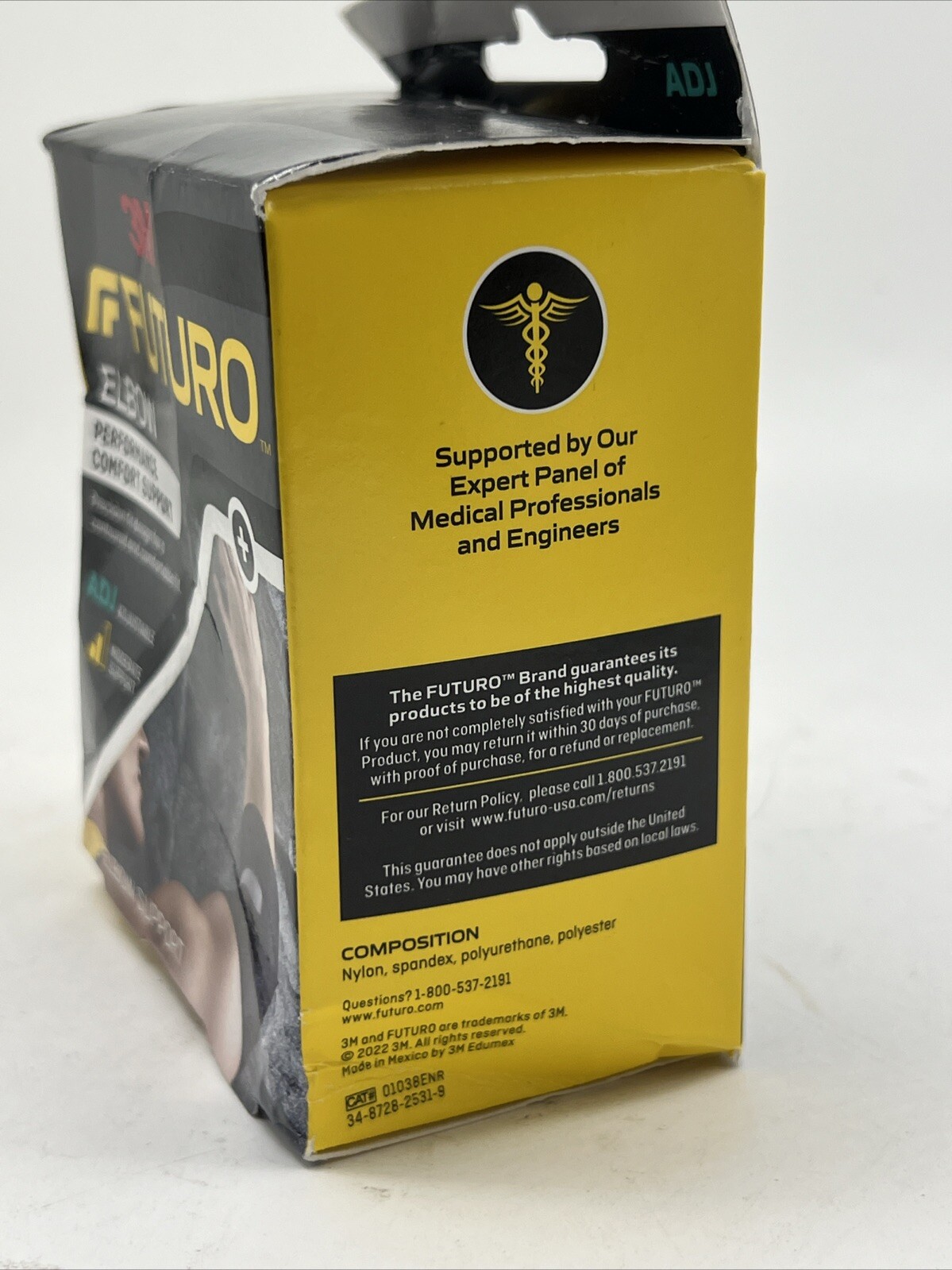 3M Futuro Elbow Performance Comfort Moderate Support Adjustable Wrap Brace Black