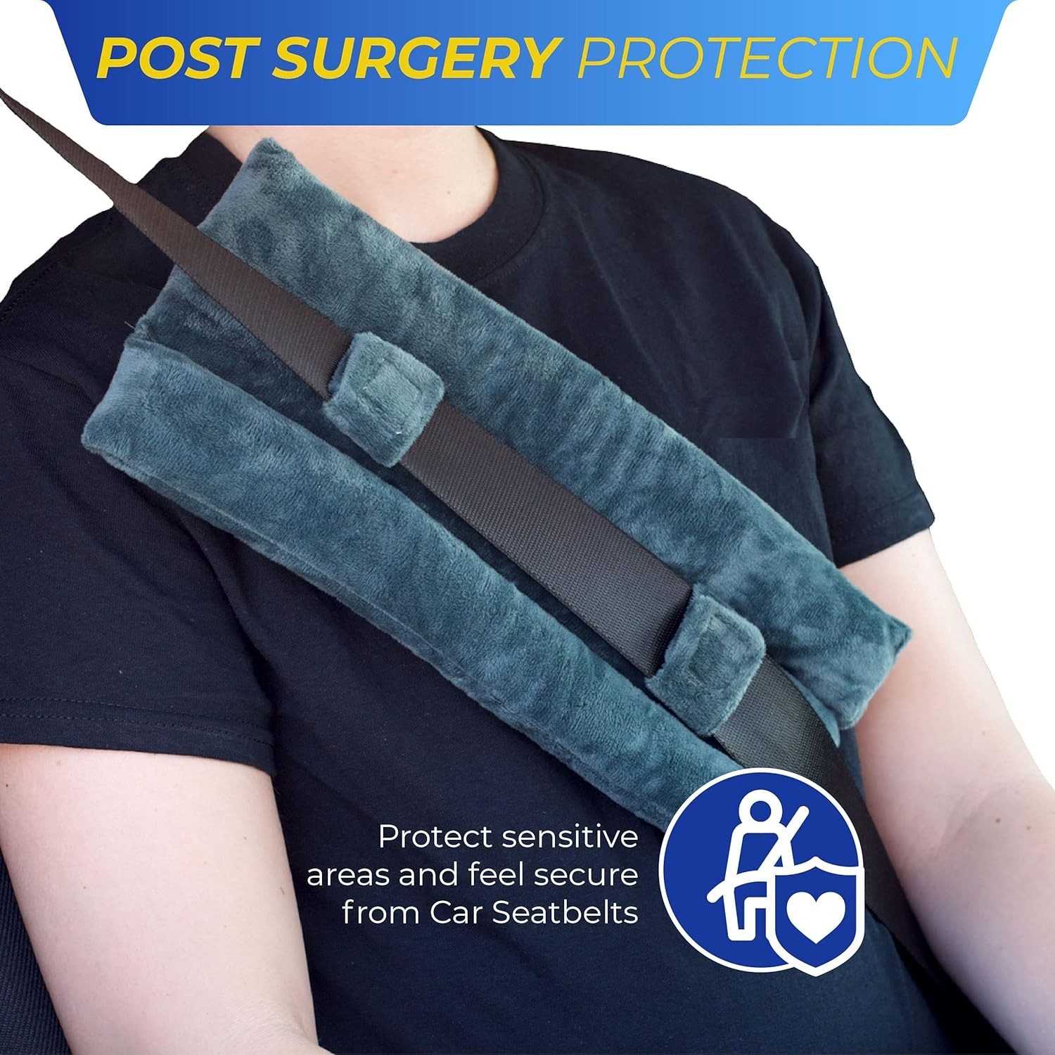Lightweight & Washable Seat Belt Pillow for Post Surgery Care – Ideal for Cars