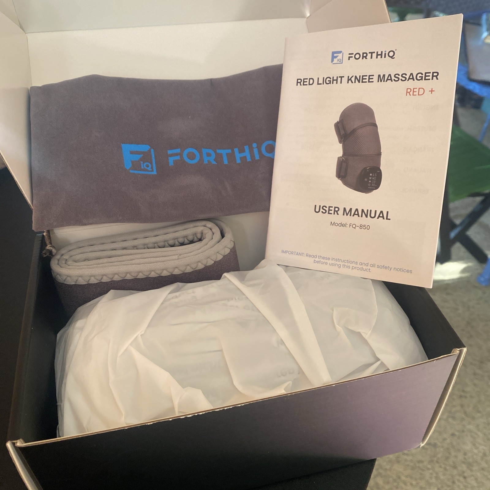 FORTHiQ RED+ Knee Massager with Heat and Red Light Therapy for Pain Relief – NEW