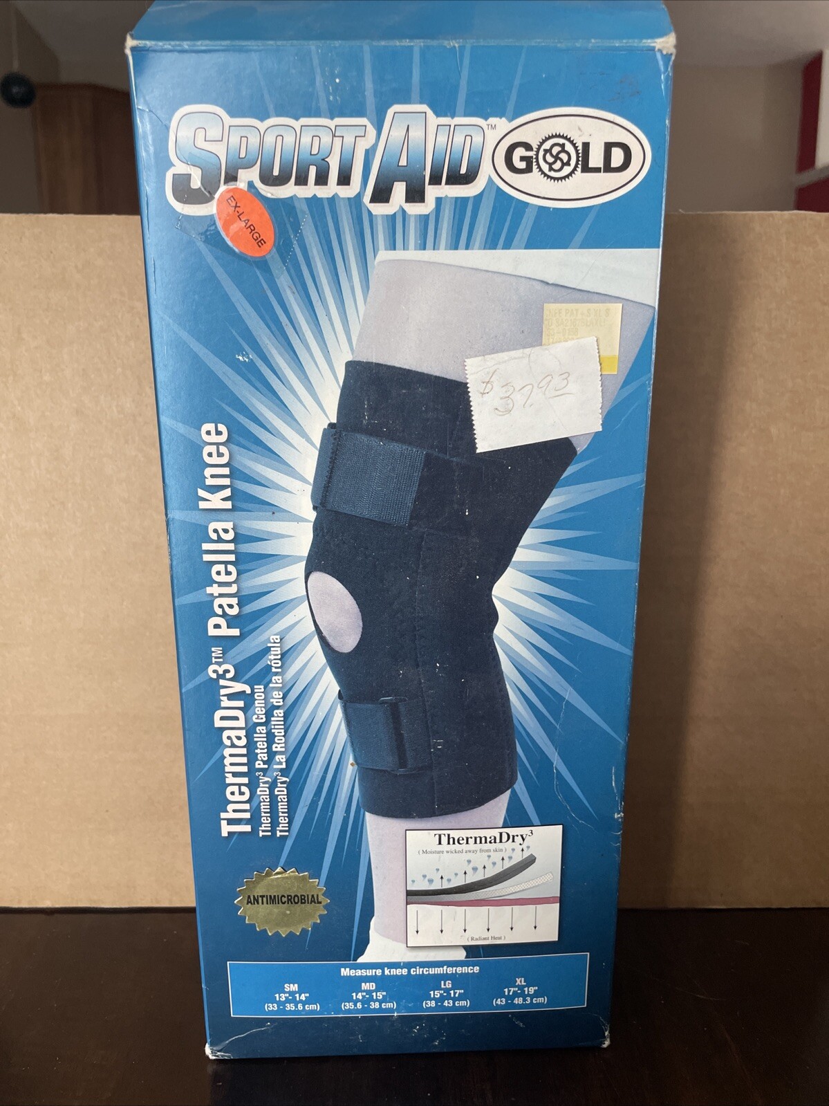 Sport Aid Gold ThermaDry3 Patella Knee Brace XL