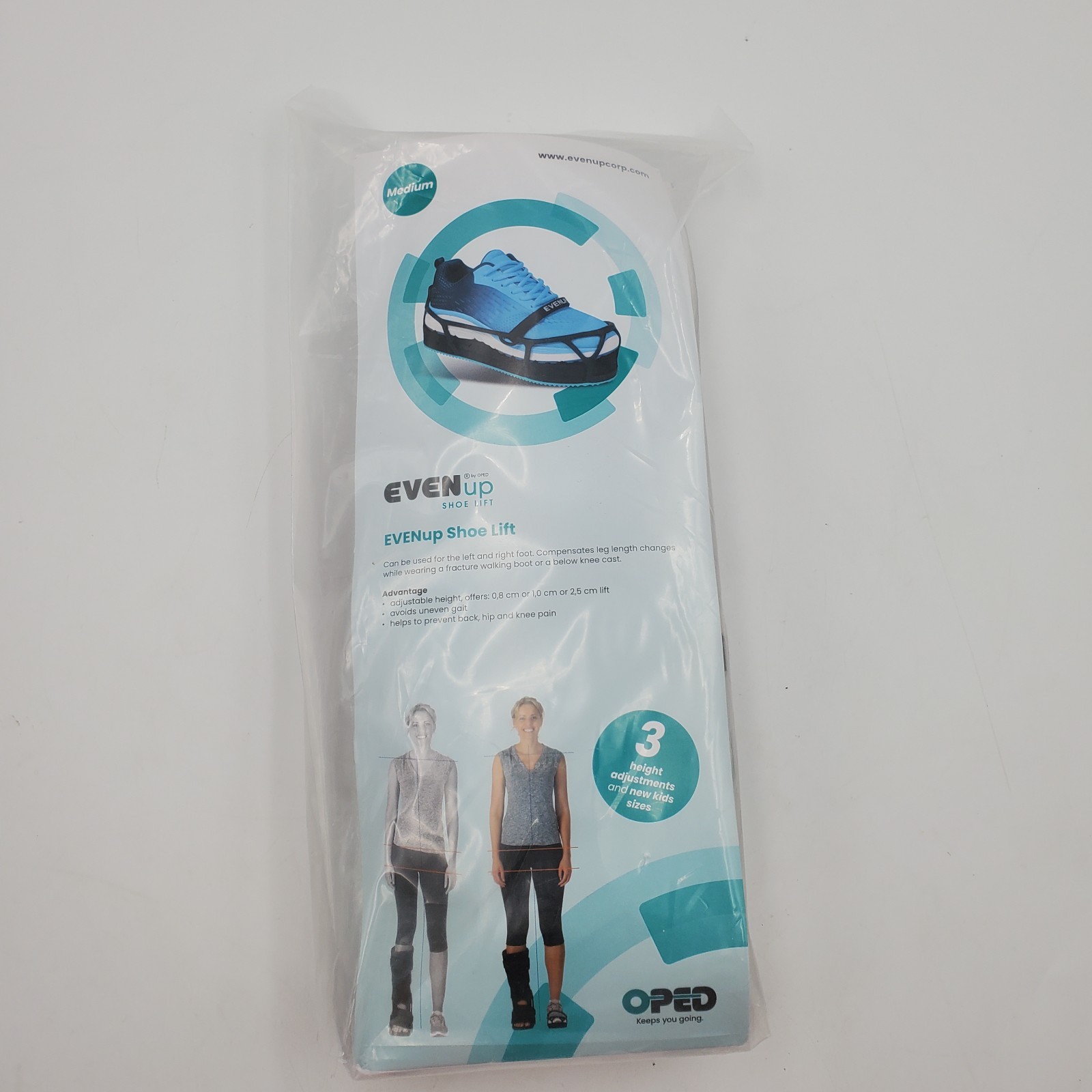 EVENUP Medical Shoe Lift Balancer Walker Boot Leveler Walking Pad Procare Medium