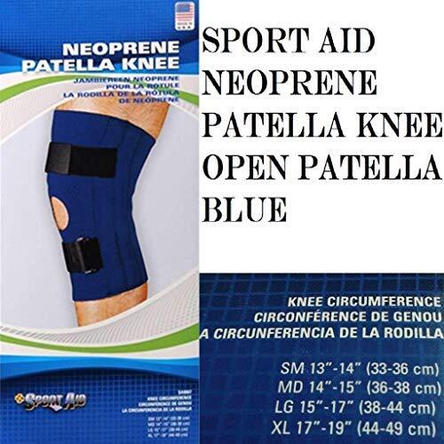 Sportaid, Knee Brace, Open Patella, Blue Neoprene, Large, 15-17 inches – 1 ea