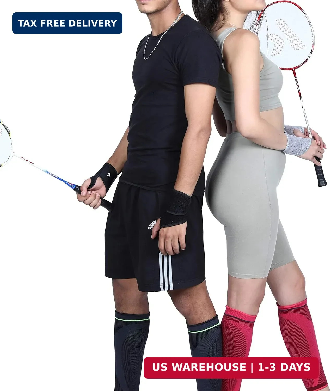 HiRui 2 Pack Wrist Compression Strap and Wrist Brace Sport Wrist Support for Fit