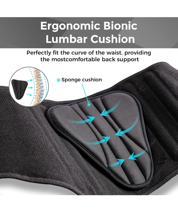 Back Brace for Lower Back Pain Size XXL Waist 51”-63” Yaha Black FAST SHIPPING