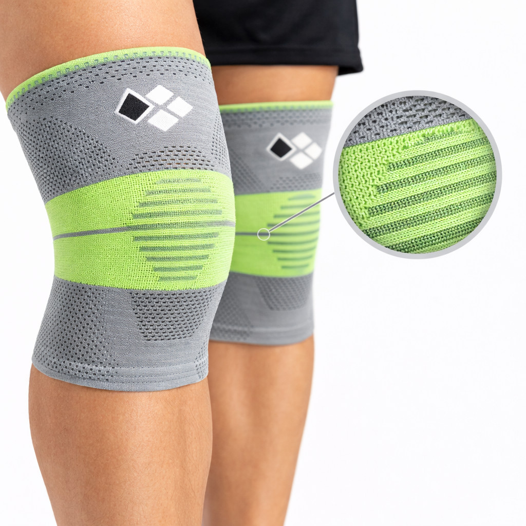 Knee Compression Sleeves (Pair) Support Running Gym Pain Joint Relief Arthritis
