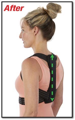 Posture Corrector for Men & Women | Adjustable One Size, Magnetic Back Brace