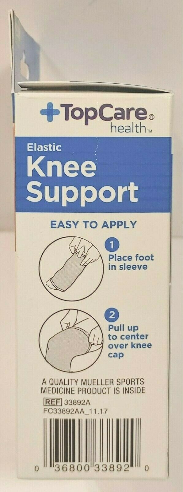 Top Care – Elastic Knee Support – Size Medium – For Either Right or Left Knee