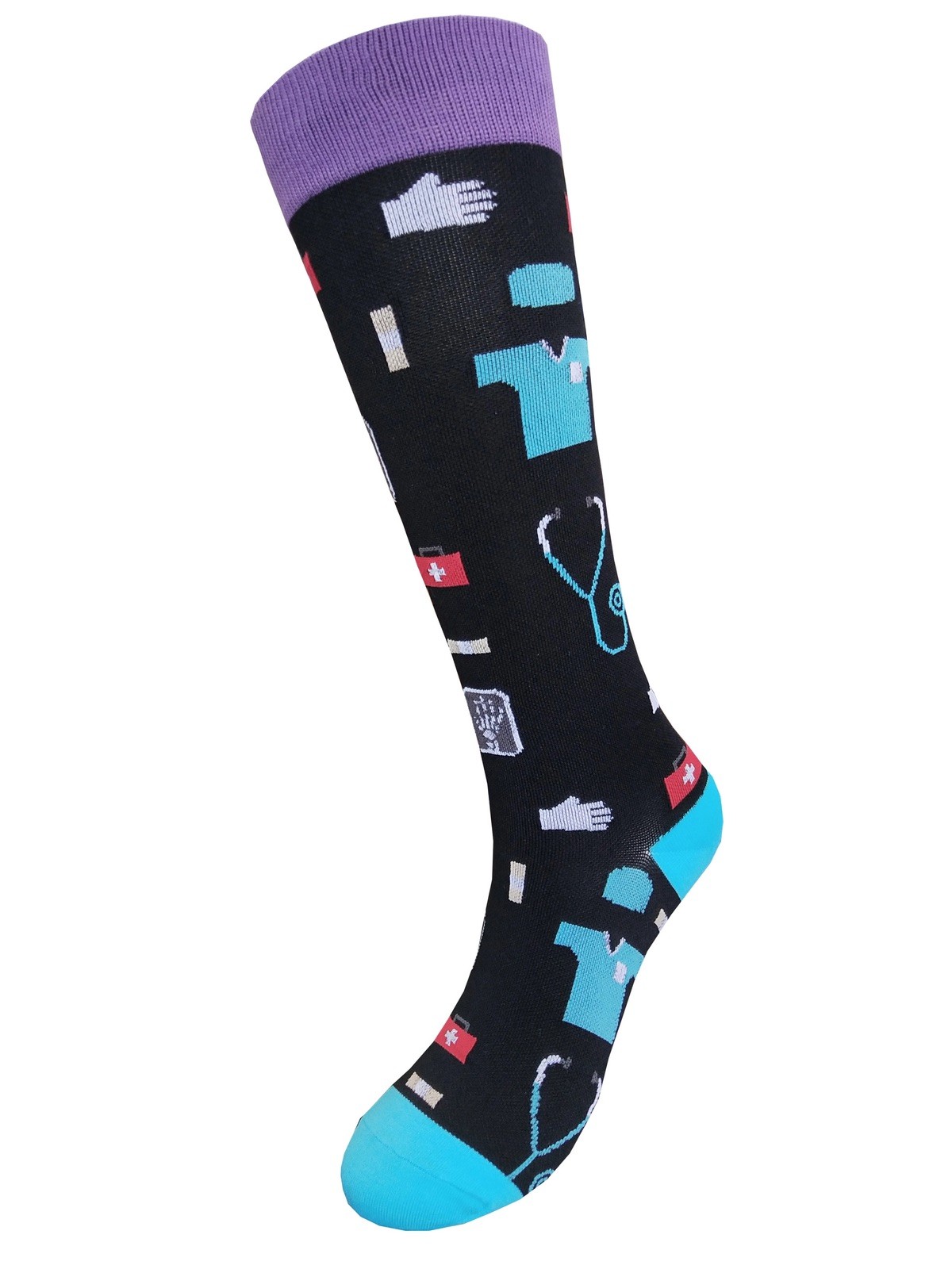 6 Pack of Compression Socks Stockings Women Knee High 20-30Mmg Medical Running