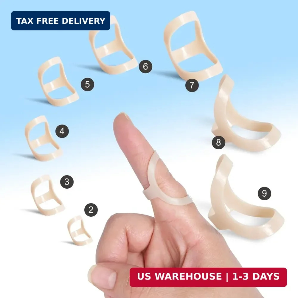 Oval Finger Splint 8 pcs, Finger Splints for Arthritis, Mallet Finger, Trigger F
