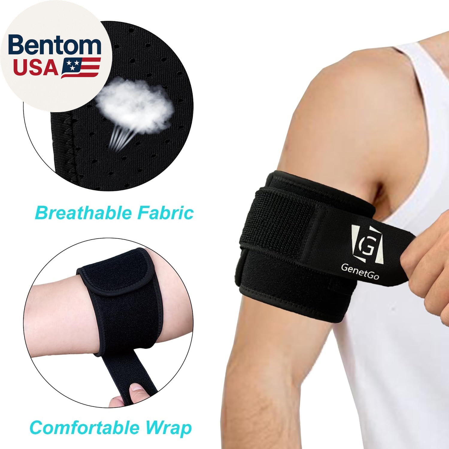 Bicep & Tricep Tendonitis Brace Compression Sleeve – Pain Relief for Bicep and T