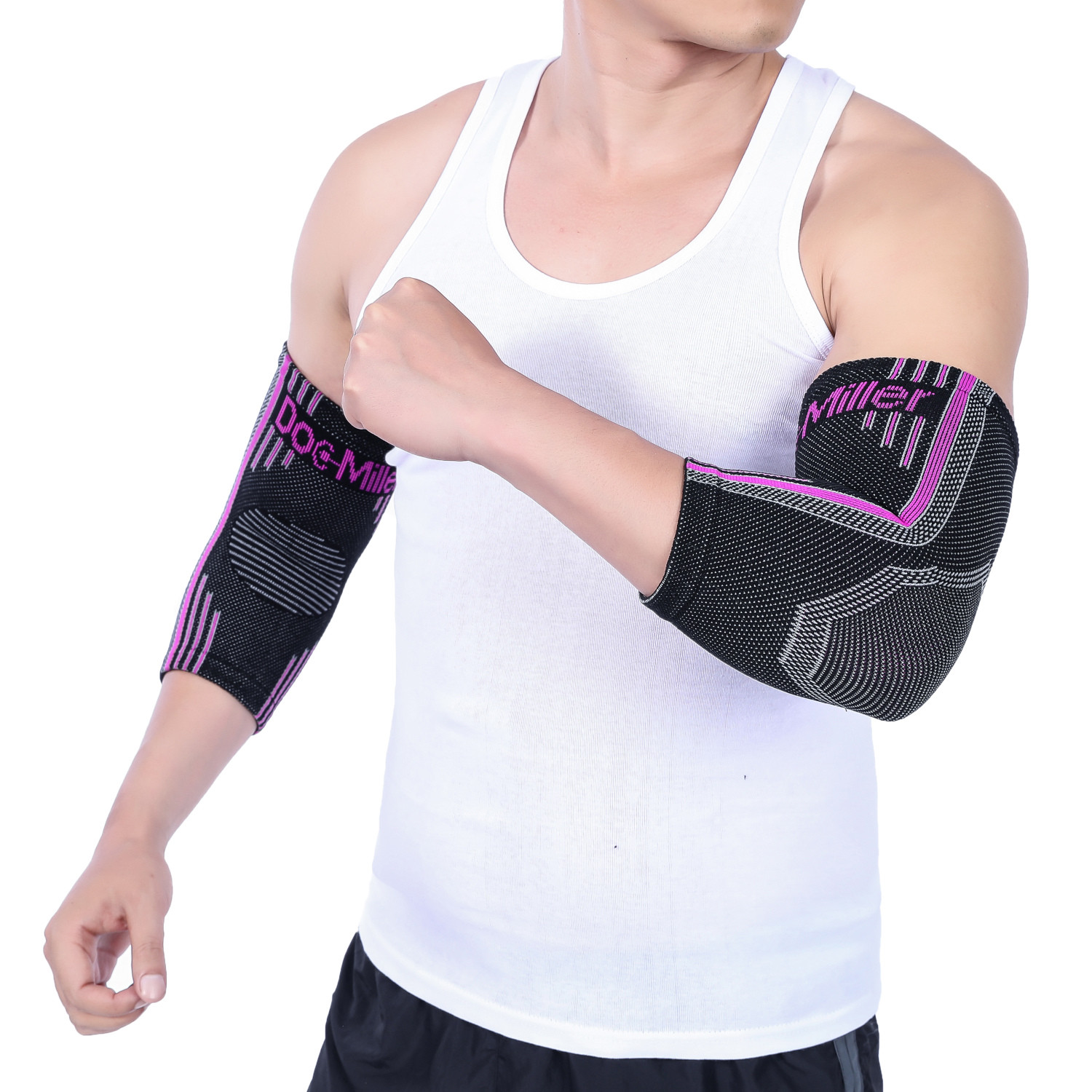 Doc Miller Unisex Elbow Compression Brace Sleeve Arm & Elbow Support Pain Relief