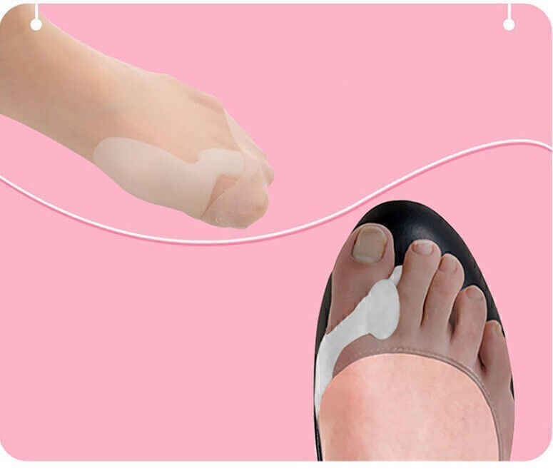 2X Silicone Gel Bunion Toe Protector Straightener Corrector Spreader Splint Pads