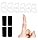 10Pcs Clear Oval Finger Splints & Sleeves Kit, 6 Graduated Trigger Finger Splint