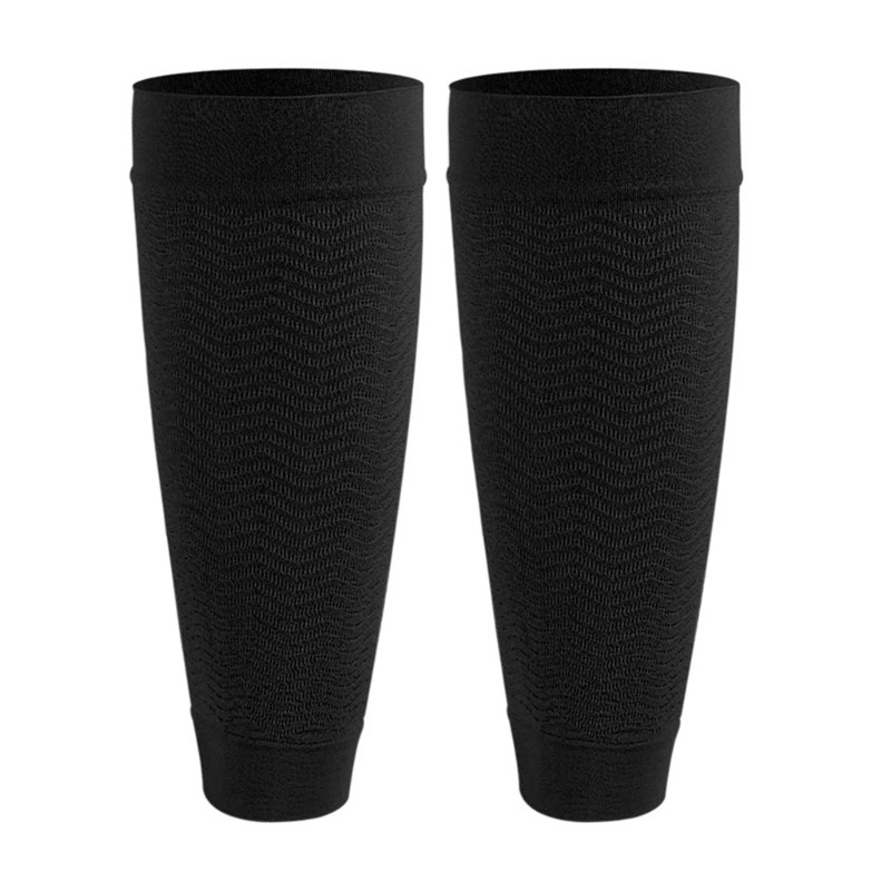 1 Pair Unisex Calf Support Sleeves Compressions Nylon Fabric Texture for Travel