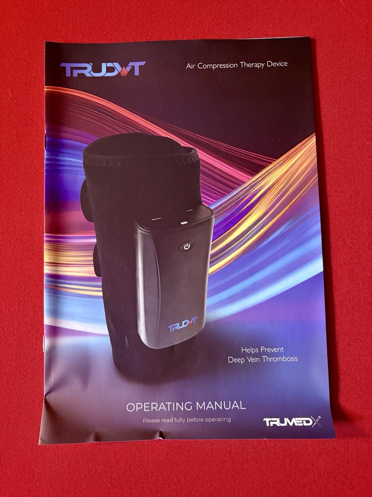 TRUDVT Rechargeable Air Compression Therapy Leg Sleeve, Black TRUmedx No-TX-100