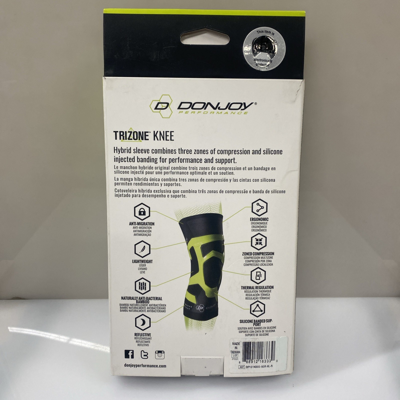 DonJoy Performance TriZone Knee Support Sleeve XL – Right