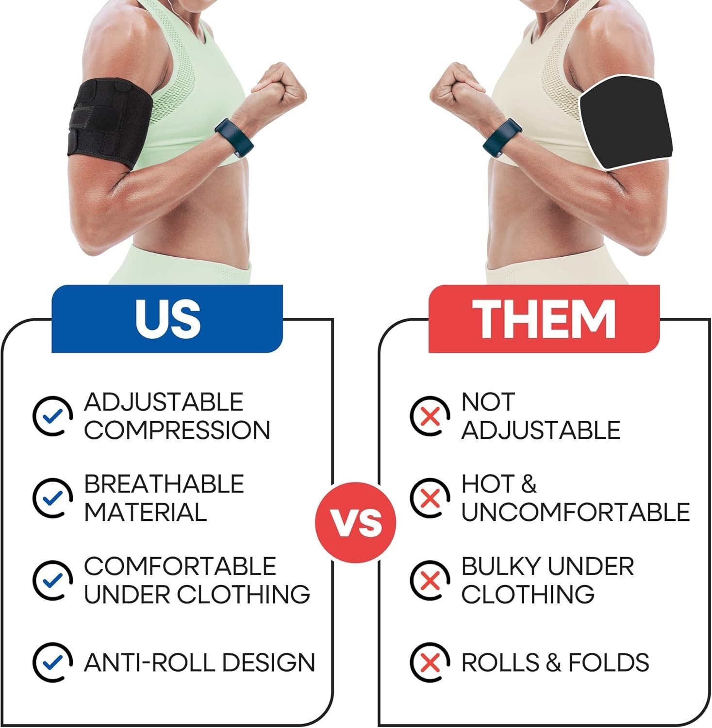 Bicep Tendonitis Brace – Bicep Brace & Upper Arm Compression Sleeve for Trice…