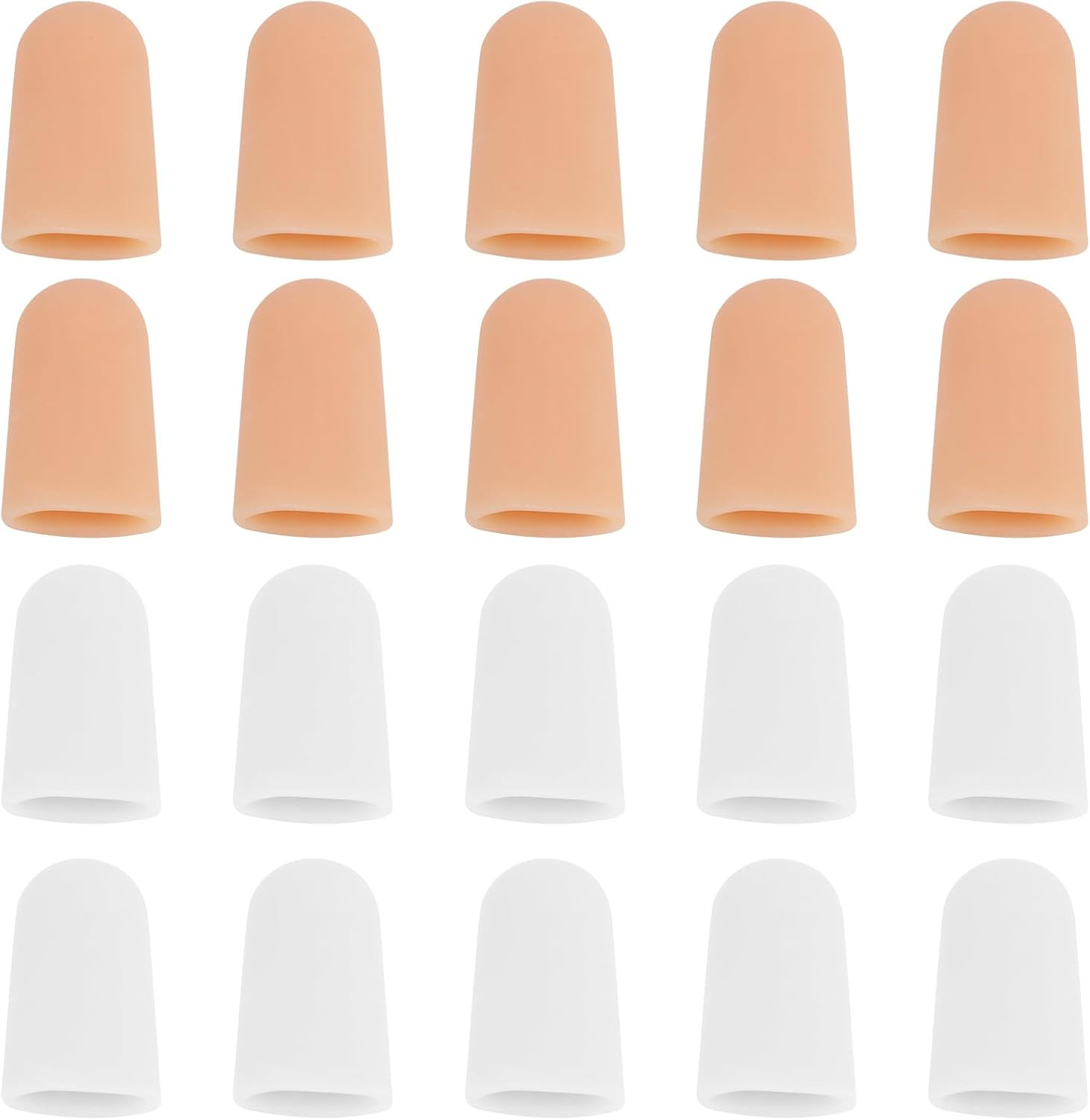 20 Pcs Gel Finger Cots Protector, Silicone Finger Protector Sleeve Support, Wate