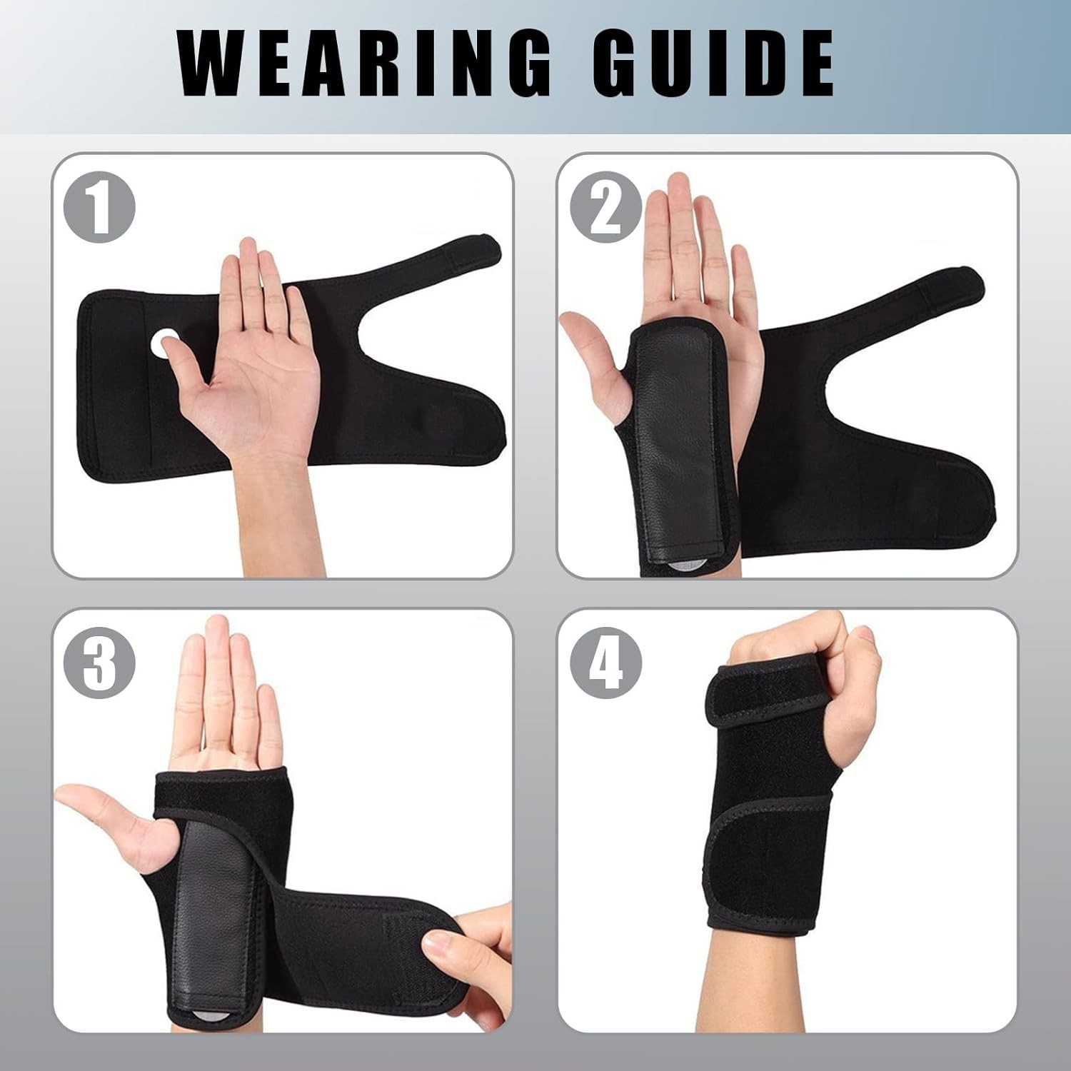 2Pcs Wrist Brace Carpal Tunnel Wrist Splint Night Support Women Men Pain Relief